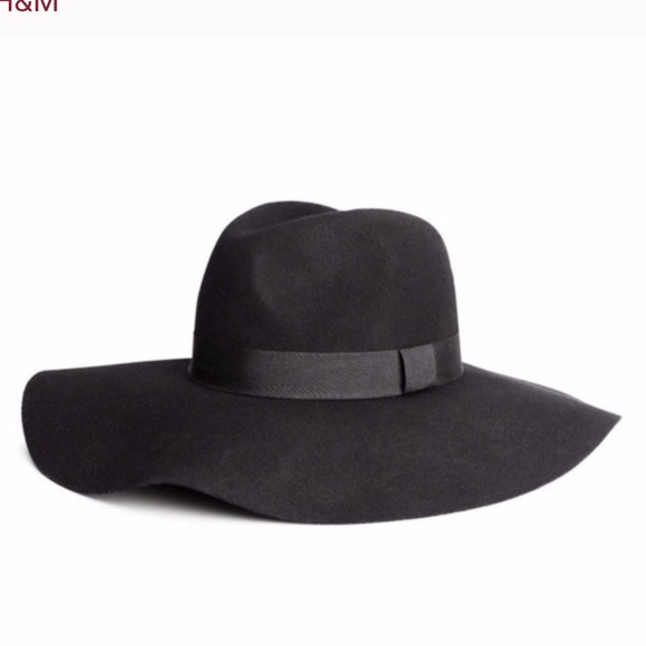 H&M Black Floppy Fedora Boho Festival Hat - Picture 1 of 14